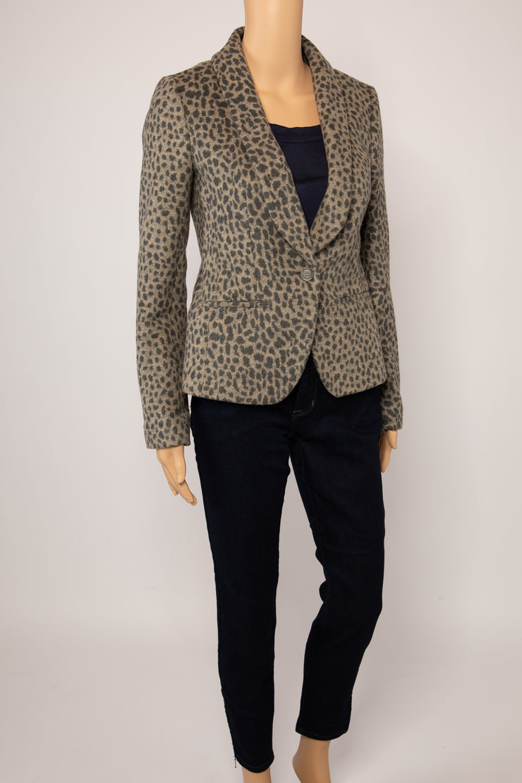 Loft Cheetah Print Blazer Size 0