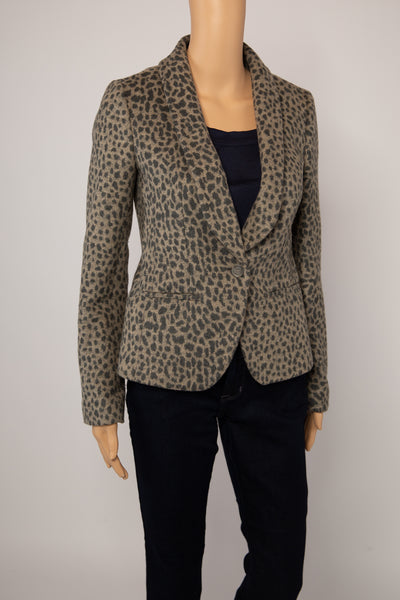 Loft Cheetah Print Blazer Size 0