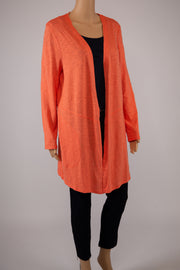 Chico's Nectarine Cotton Slub Open Cardigan Size 8-10 (M) (Chico's Size 1)