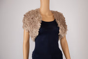 BCBGMAXAZRIA Murphy Light Camel Bolero Shrug Size XXS/XS