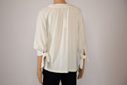 Banana Republic Factory Cream Square-neck Top Size S