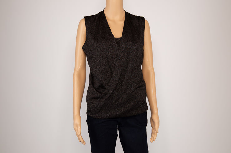 White House Black Market Black Sleeveless Top Size M