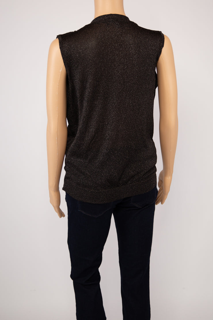 White House Black Market Black Sleeveless Top Size M