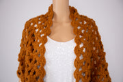 Zara Rust Handmade Crochet Scarf