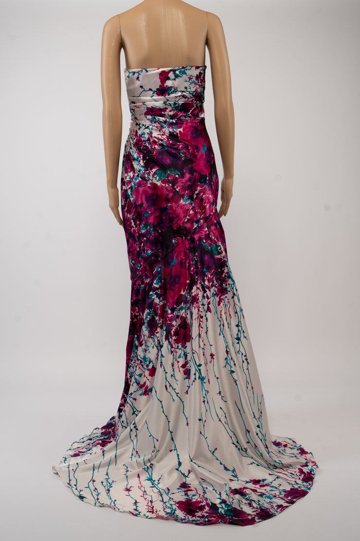 Cache Floral Gown With Train Size 2