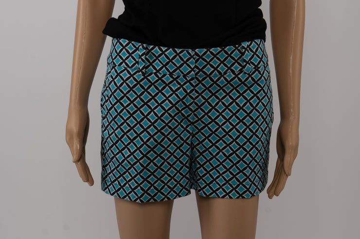 Ann Taylor Turquoise Multi City Shorts Size 2