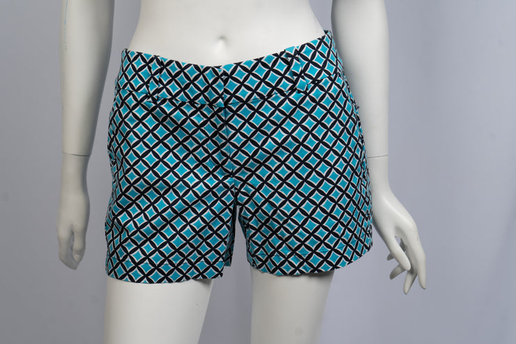 Ann Taylor Turquoise Multi City Shorts Size 2