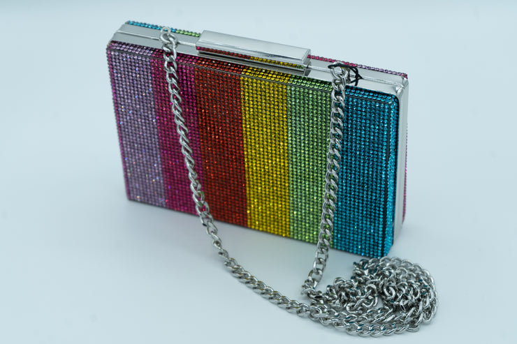 Zara Multi Rainbow Clutch