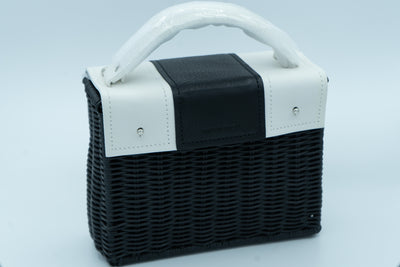 Wicker Wings Black/White Two Tone Kuai Bag