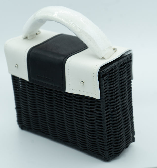 Wicker Wings Black/White Two Tone Kuai Bag