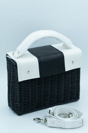 Wicker Wings Black/White Two Tone Kuai Bag