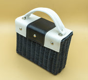 Wicker Wings Black/White Two Tone Kuai Bag