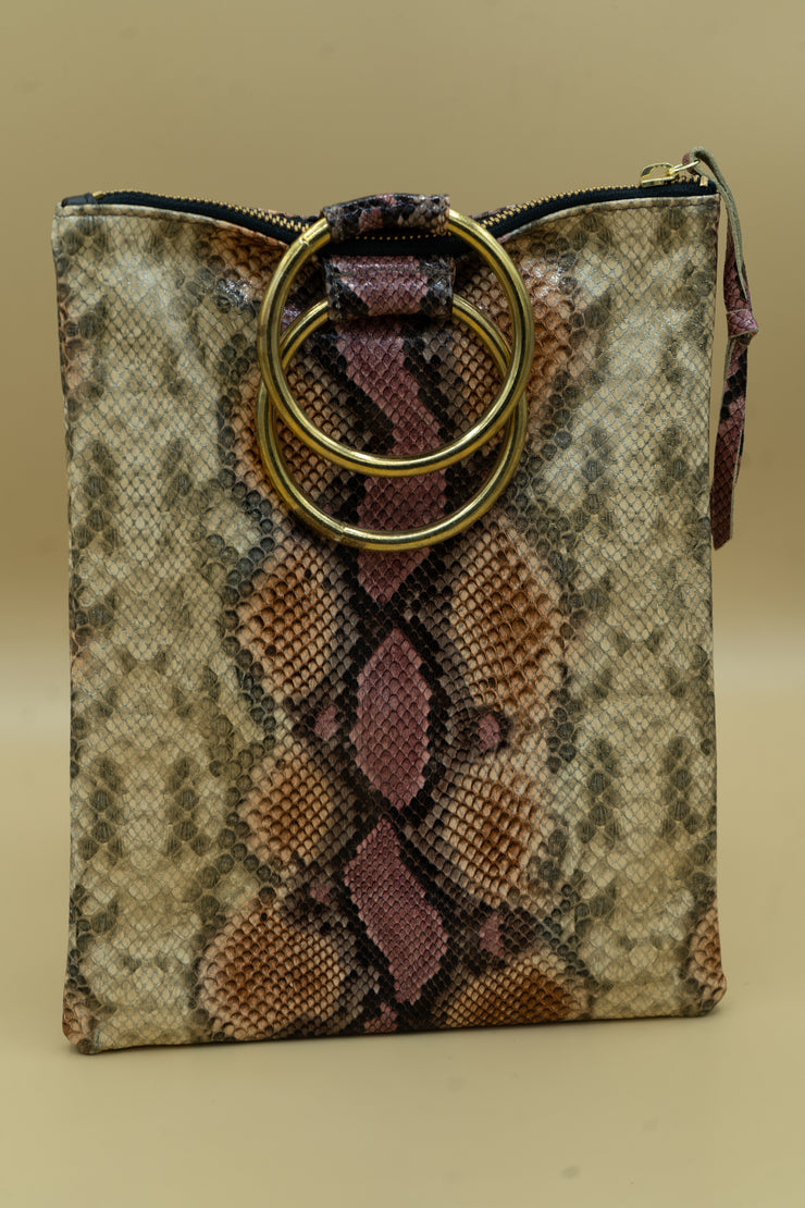 Oliveve Handbags Rose Snake Laine Ring Bag