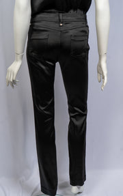 Cache Black Shiny Ankle Pants Size 2