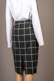 Express Black/White Checkered Pencil Skirt Size 2