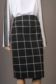 Express Black/White Checkered Pencil Skirt Size 2