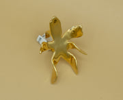 Lele Sadoughi Water Lily 14K Gold-Plated Ring Size 7