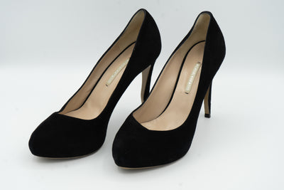 Nicholas Kirkwood Black Suede Round Toe Pumps Size 39