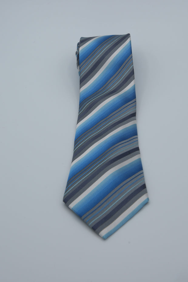 Geoffrey Beene Turquoise Striped Men's Necktie