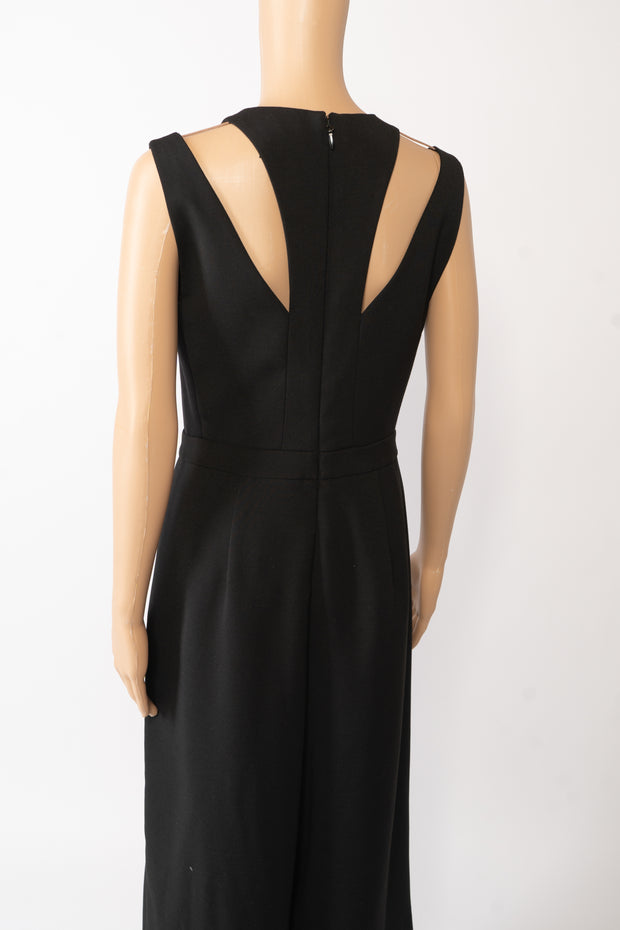 BCBGMAXAZRIA Black Ellis Cropped Jumpsuit Size S