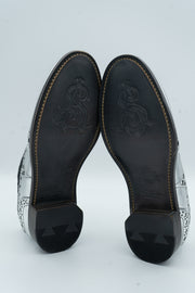 The Office of Angela Scott Silver/Black Mr. Doubt Loafers Size 36.5