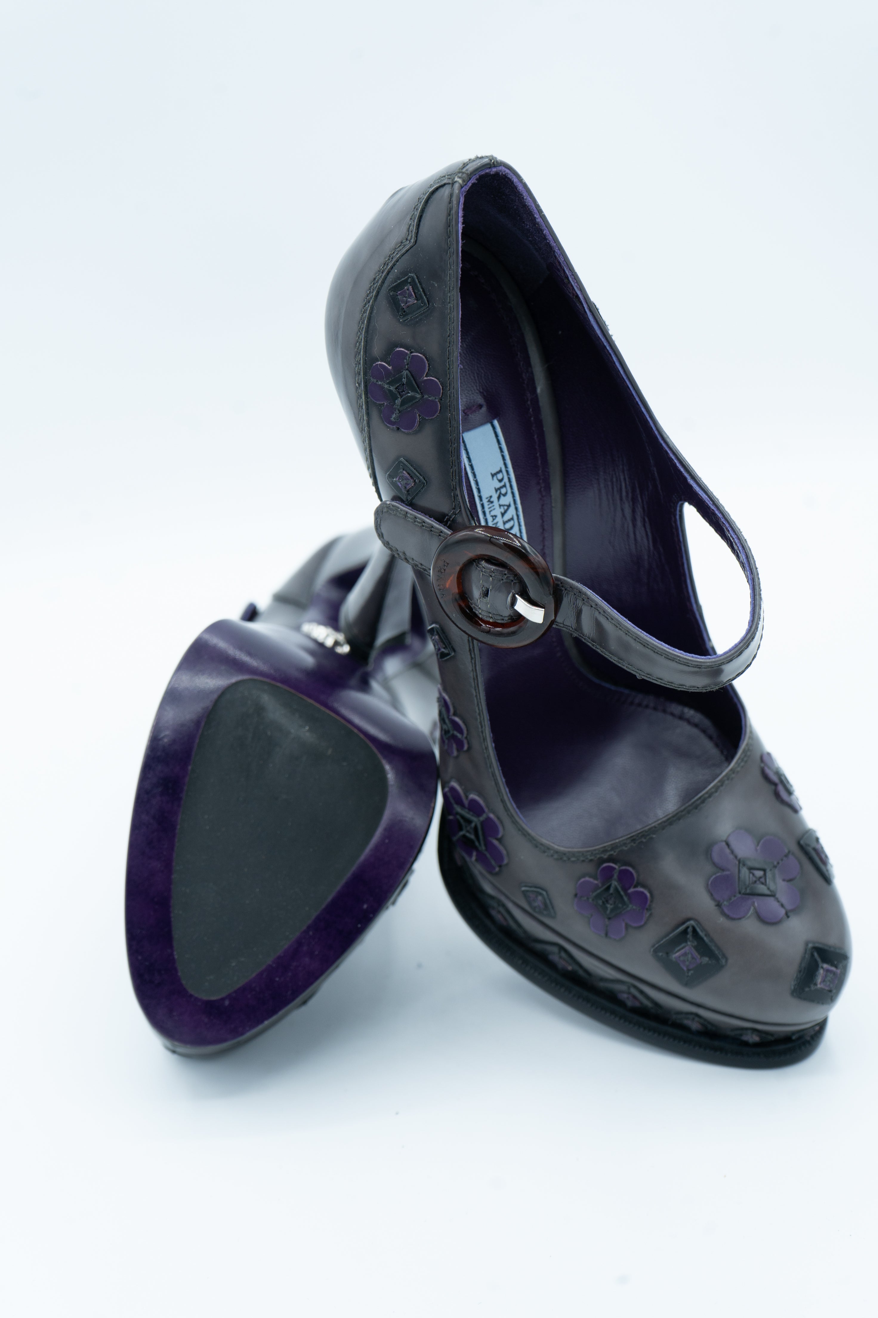 PRADA leather pumps purple SS25 新作 ★ $_1.JPG?set_id=8800005007