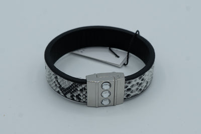 White House Black Market Gray/Black Reversible Snake Bracelet