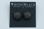 White House Black Market Navy Fireball Necklace and Stud Earrings