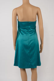 Max and Cleo Turquoise Strapless Dress Size 6