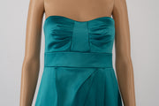 Max and Cleo Turquoise Strapless Dress Size 6