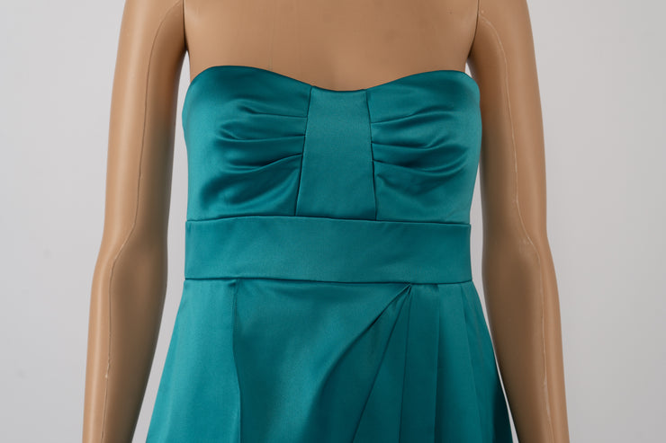 Max and Cleo Turquoise Strapless Dress Size 6