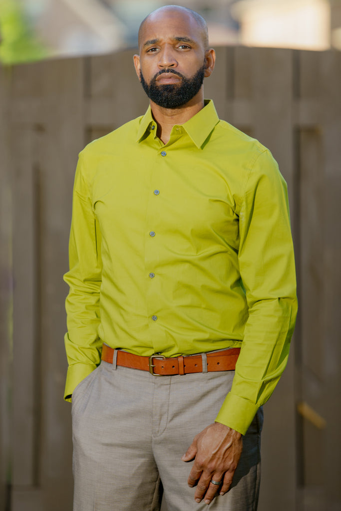 chartreuse dress shirt Po Eyelet Shirt Dress Cover-up in Green