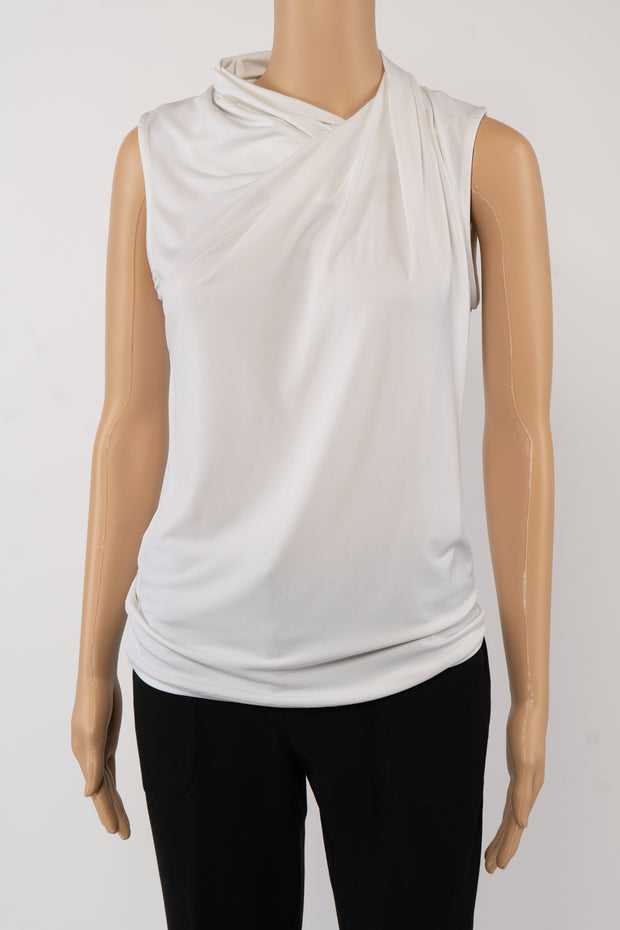 New York & Company White Sleeveless Blouse Size XS