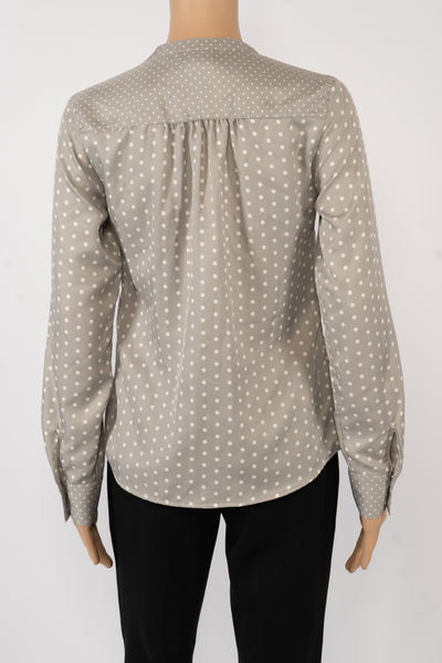 The Limited Gray Multi Polka Dot Blouse Size XS