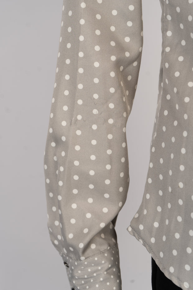 The Limited Gray Multi Polka Dot Blouse Size XS