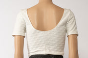 Design Lab Cream Cropped Top Size S