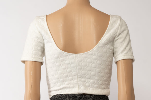 Design Lab Cream Cropped Top Size S