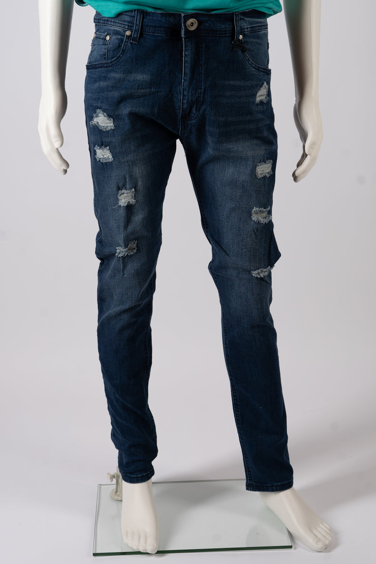 Denom Medium Wash Ripped Denim Jeans Size 36/32