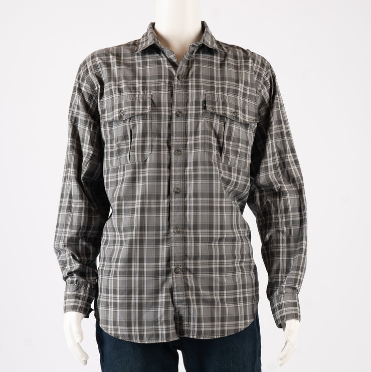 G.H. Bass & Co. Explorer Gray Plaid Shirt Size L