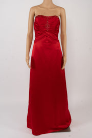 Modern Maids Collection Red Gown Size 8 with Matching Evening Bag and Shawl